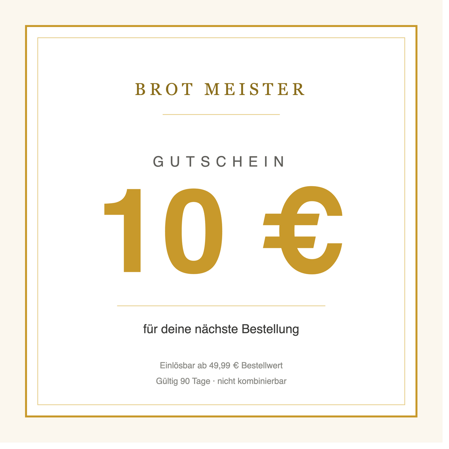 10 € Gutschein für deine nächste Bestellung