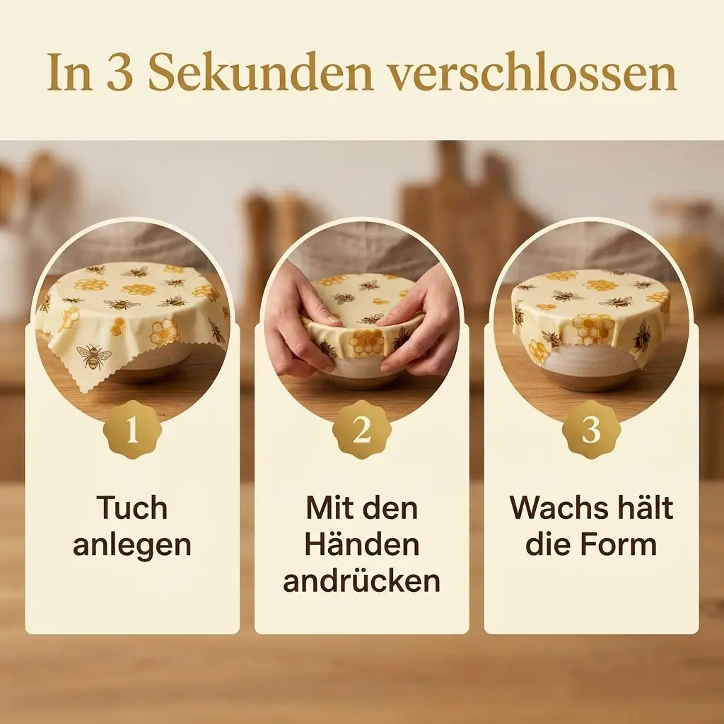 Premium-Sommerset aus Brotbeutel und 3 Bienenwachstüchern