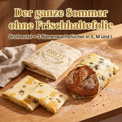 Premium-Sommerset aus Brotbeutel und 3 Bienenwachstüchern