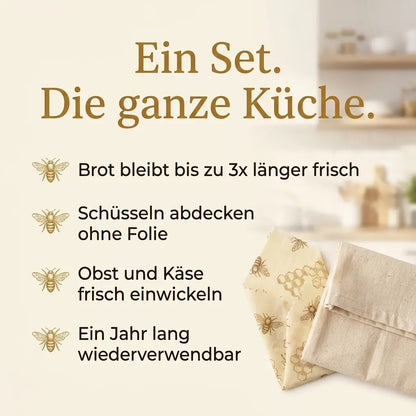Premium-Sommerset aus Brotbeutel und 3 Bienenwachstüchern